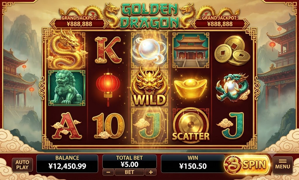 Golden Dragon slot game at GGGJL Hub